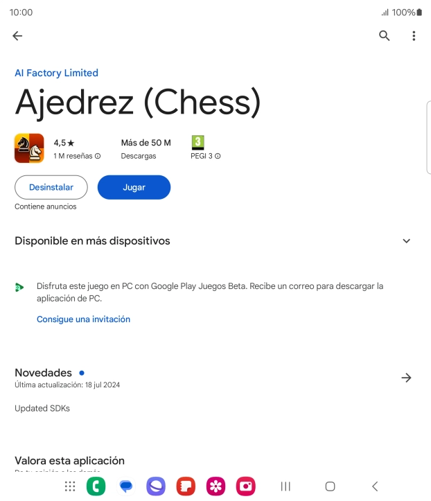 Pulsa Desinstalar.