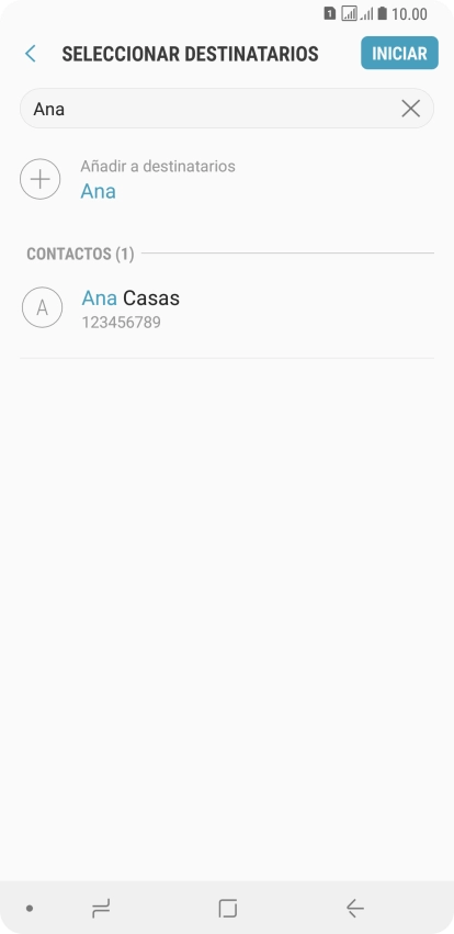 Pulsa el contacto deseado.