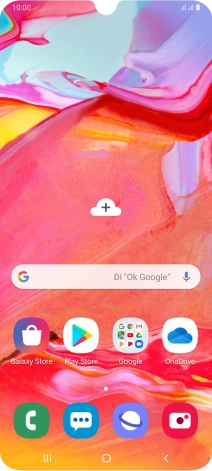 Desliza dos dedos hacia abajo desde la parte superior de la pantalla.