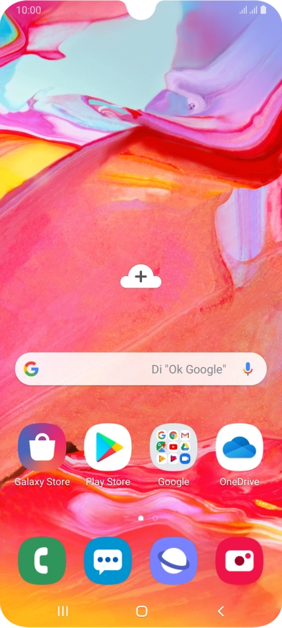Desliza dos dedos hacia abajo desde la parte superior de la pantalla.