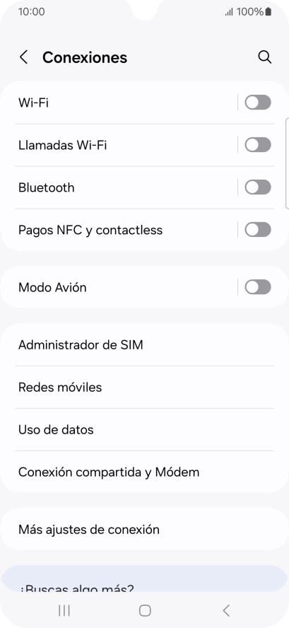 Pulsa Redes móviles.