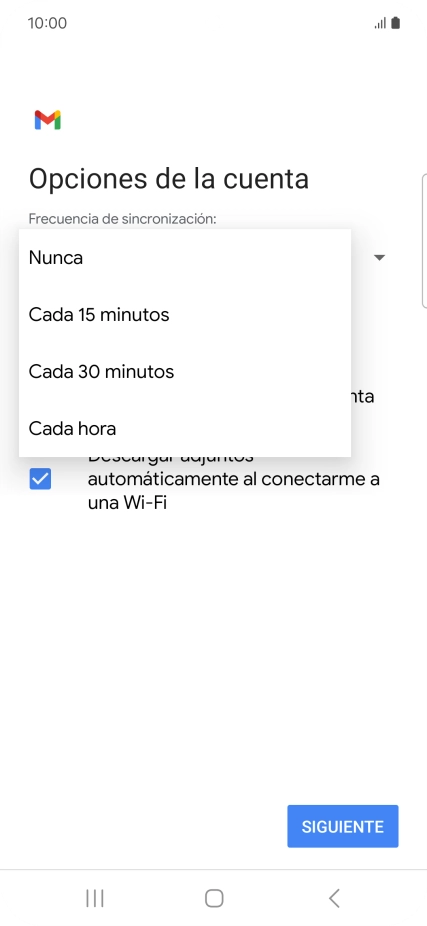 Pulsa el ajuste deseado. Pulsa el ajuste deseado.