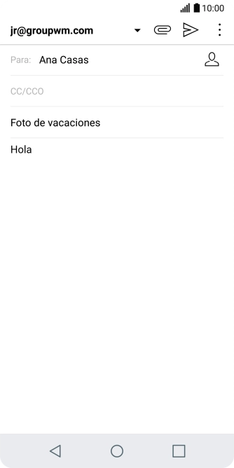 Pulsa el icono de anexos.