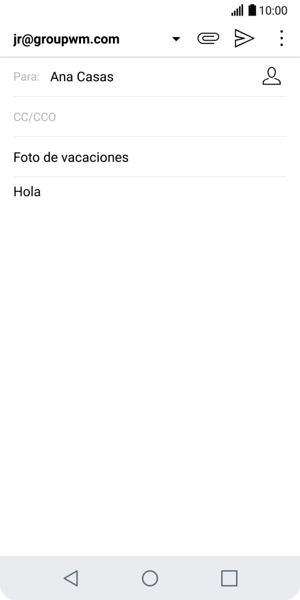 Pulsa el icono de anexos.