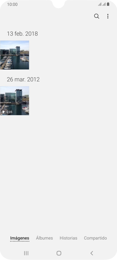 Pulsa Álbumes y desplázate a la carpeta deseada.