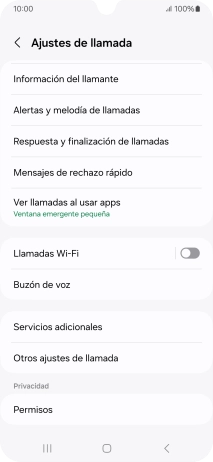 Pulsa Servicios adicionales.