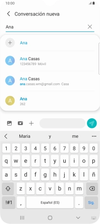 Pulsa el contacto deseado.