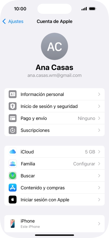 Desliza el dedo hacia arriba desde la parte inferior de la pantalla para terminar y volver a la pantalla de inicio.