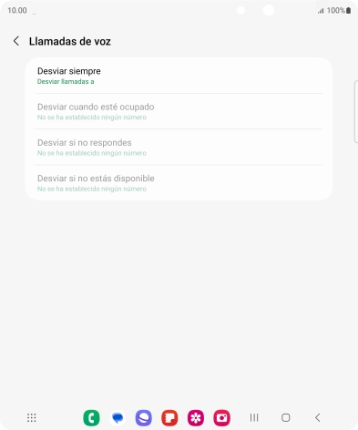 Pulsa el tipo de desvío deseado.