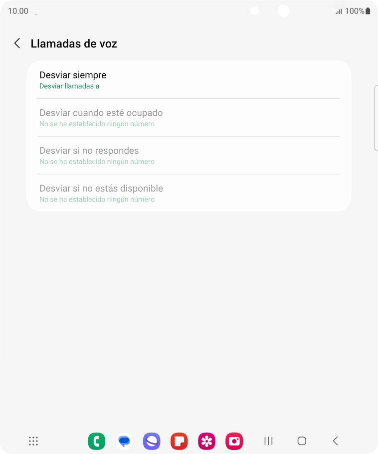 Pulsa el tipo de desvío deseado.