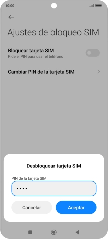 Introduce tu código PIN y pulsa Aceptar.