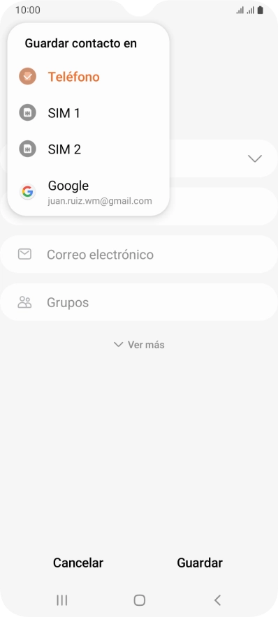 Pulsa Teléfono.