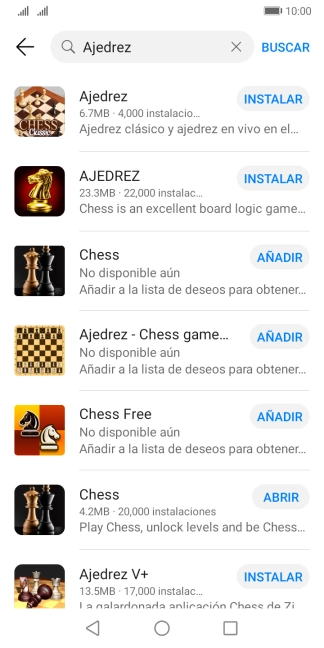Pulsa la app deseada.