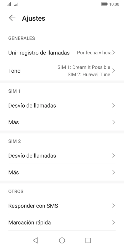 Pulsa Desvío de llamadas bajo la tarjeta SIM deseada.