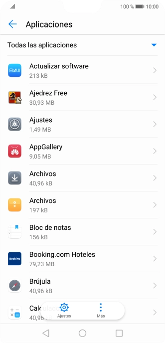 Pulsa la app deseada.