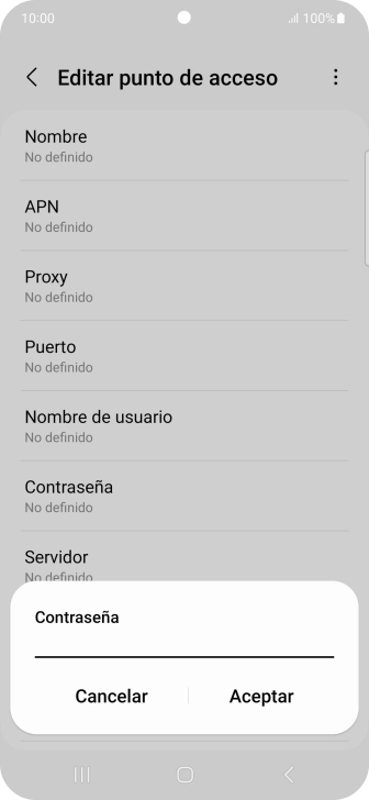 Introduce wap125 y pulsa Aceptar.