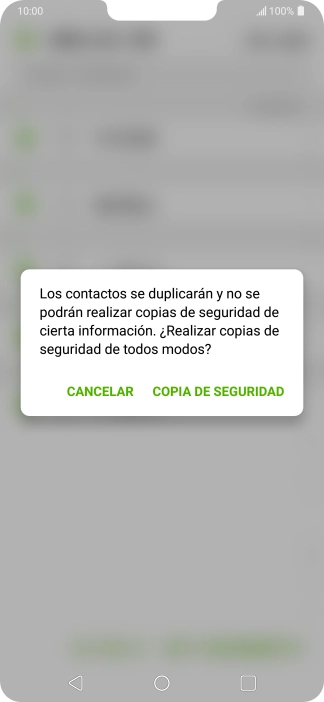 Pulsa COPIA DE SEGURIDAD.