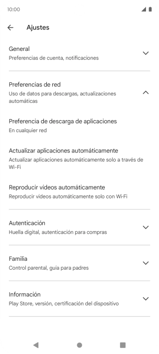 Pulsa Actualizar aplicaciones automáticamente.