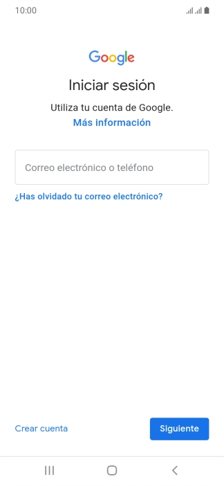 Si no tienes una cuenta de Google, pulsa Crear cuenta y sigue las indicaciones de la pantalla para ver cómo crear una cuenta nueva.