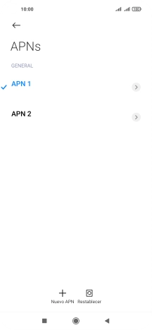 Pulsa la conexión de datos deseada para activarla.