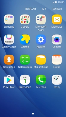 Pulsa Galería y desplázate a la carpeta deseada.