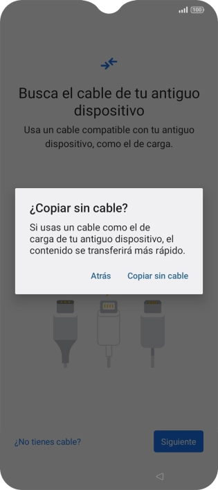 Pulsa Copiar sin cable.