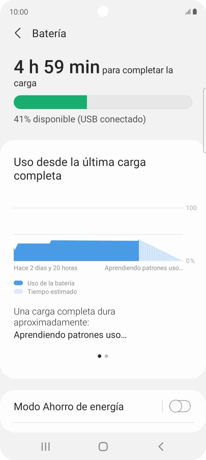 Pulsa Modo Ahorro de energía.