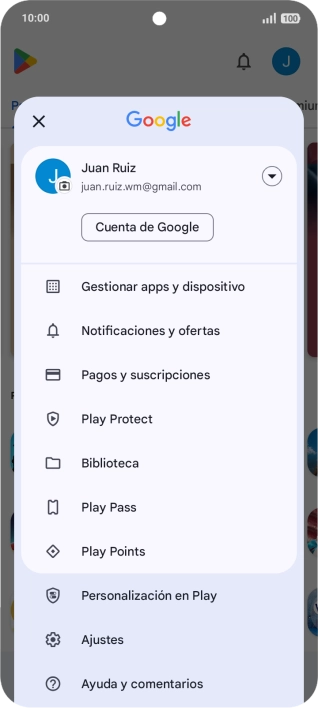 Pulsa Gestionar apps y dispositivo.
