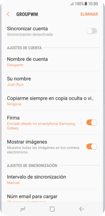 Pulsa el indicador junto a 