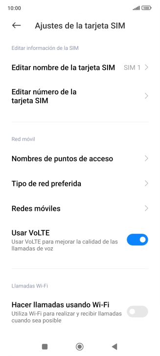 Pulsa Nombres de puntos de acceso.