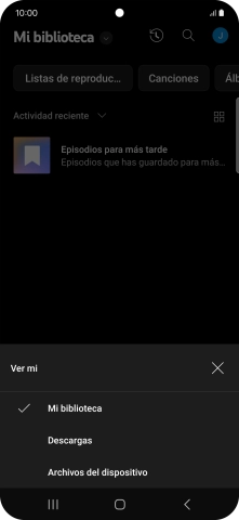 Pulsa una categoría y desplázate al archivo de música deseado.