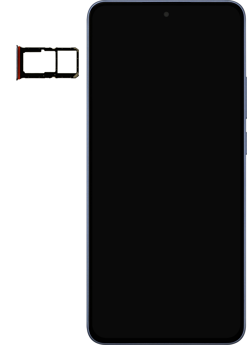 Gira la tarjeta SIM de modo que la esquina biselada de la tarjeta coincida con la esquina biselada de su contenedor. A continuación insértala en el contenedor.