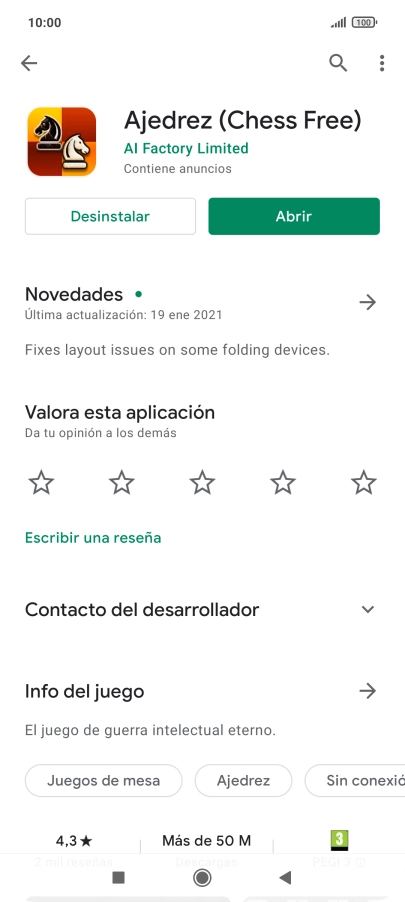 Pulsa Desinstalar.