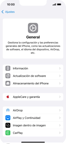 Pulsa Actualización de software. Si hay una versión de software nueva disponible, aparecerá ahora en la pantalla. Sigue las indicaciones de la pantalla para actualizar el software del teléfono.