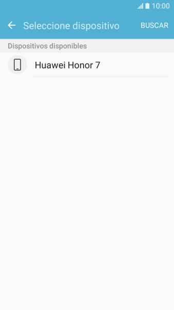 Pulsa el dispositivo Bluetooth deseado y espera un momento mientras se transfiere el archivo.