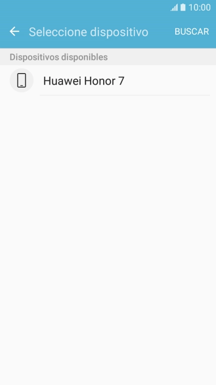 Pulsa el dispositivo Bluetooth deseado y espera un momento mientras se transfiere el archivo.