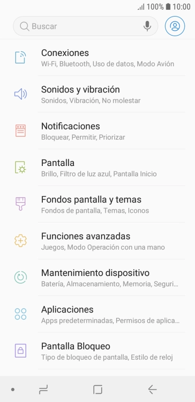 Pulsa Sonidos y vibración.