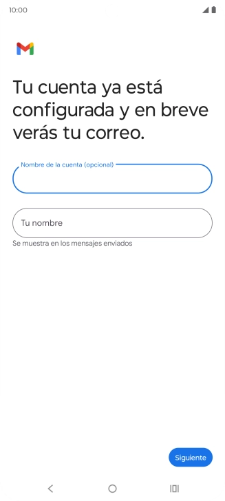 Pulsa Tu nombre e introduce el nombre del remitente.