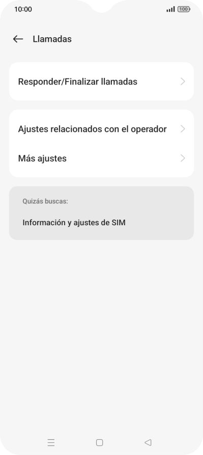 Pulsa Ajustes relacionados con el operador.