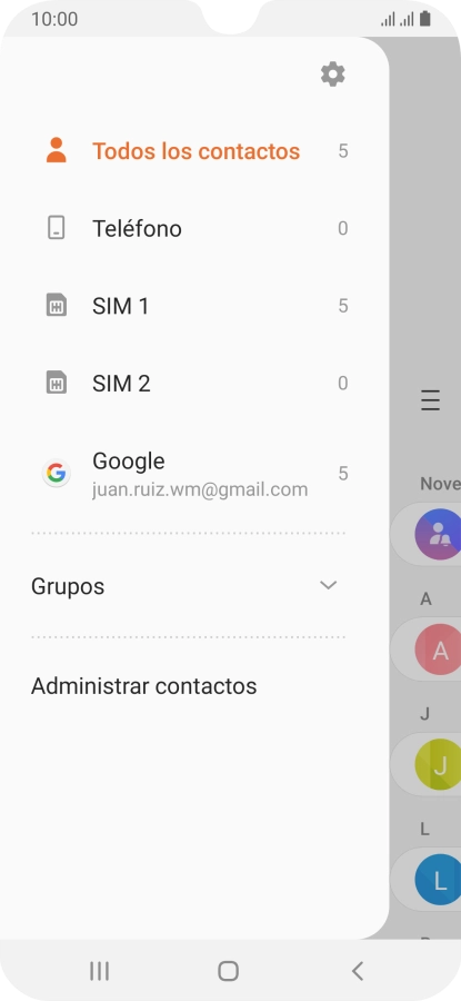 Pulsa Administrar contactos.