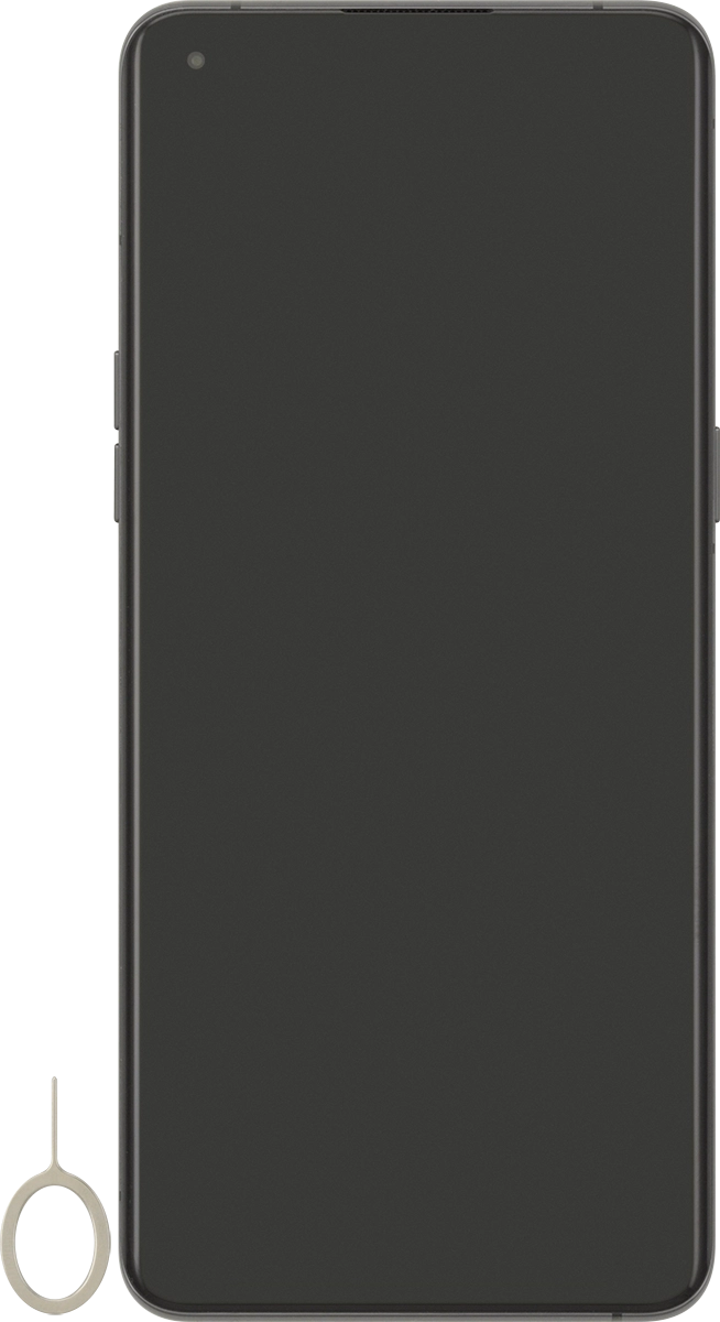 Busca la herramienta de apertura del contenedor de la tarjeta SIM.