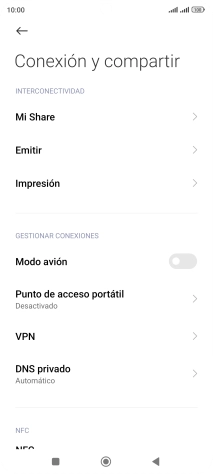 Pulsa Punto de acceso portátil.