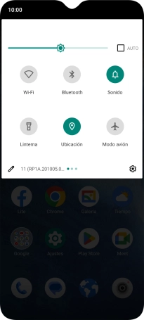 Pulsa el icono de ajustes.