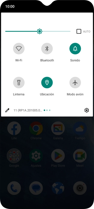 Pulsa el icono de ajustes.