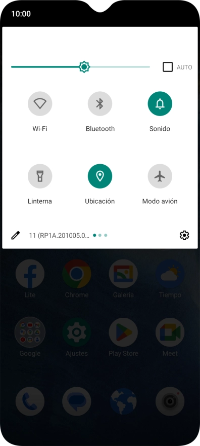 Pulsa el icono de ajustes.