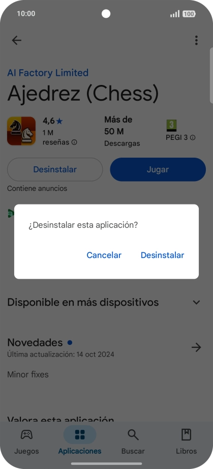 Pulsa Desinstalar.