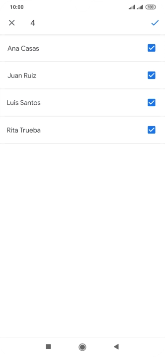 Pulsa los contactos deseados.