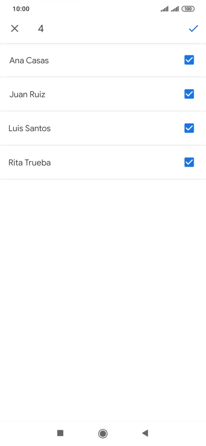 Pulsa los contactos deseados.