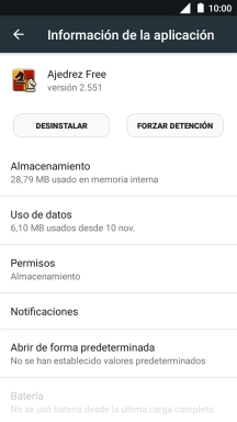 Pulsa Almacenamiento.