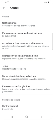 Pulsa Actualizar aplicaciones automáticamente.